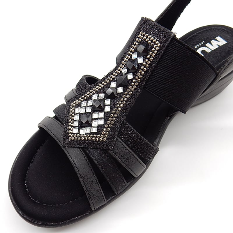 XJ6884 SQUARE BIJOU STRAP SANDALS | MUUM