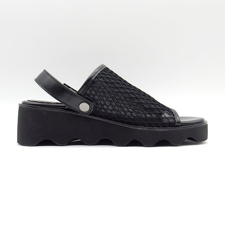 6142 ２WAY MESH BELT PLATFORM SANDALS