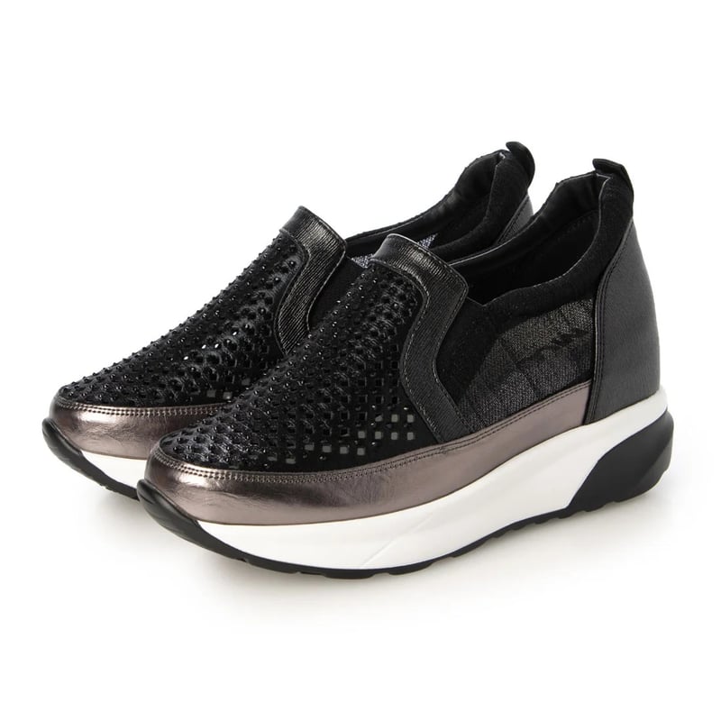 WX9885 PUNCHING TULLE SLIP-ONS SNEAKER | MUUM