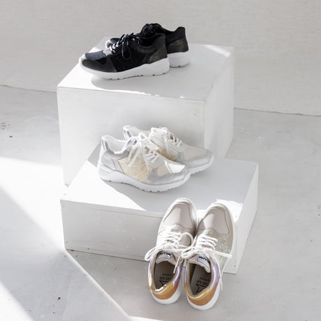 WX4201 SIDE FLOWER LACEUP SNEAKERS