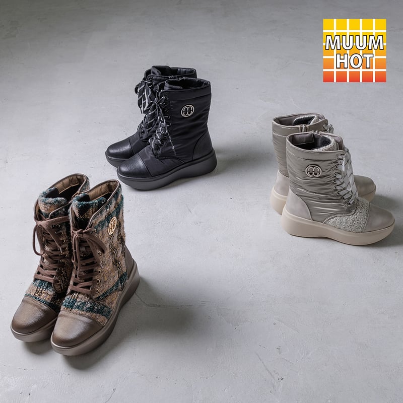1502 【MUUM HOT】VOLUME SOLE LACEUP MIDDLE BOOTS 1502 【MUUM HOT】VOLUME SOLE LACEUP MIDDLE BOOTS