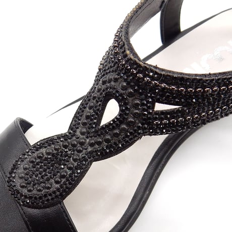 XJ341 LINESTONE BACK BELT SANDALS