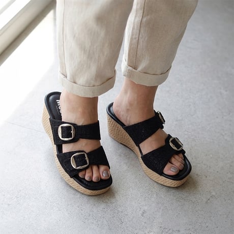 WX7301 DOUBLE BELT MULE SANDAL