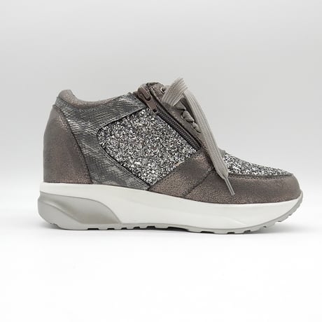XJ151 GLITTER LACEUP NHEEL SNEAKER