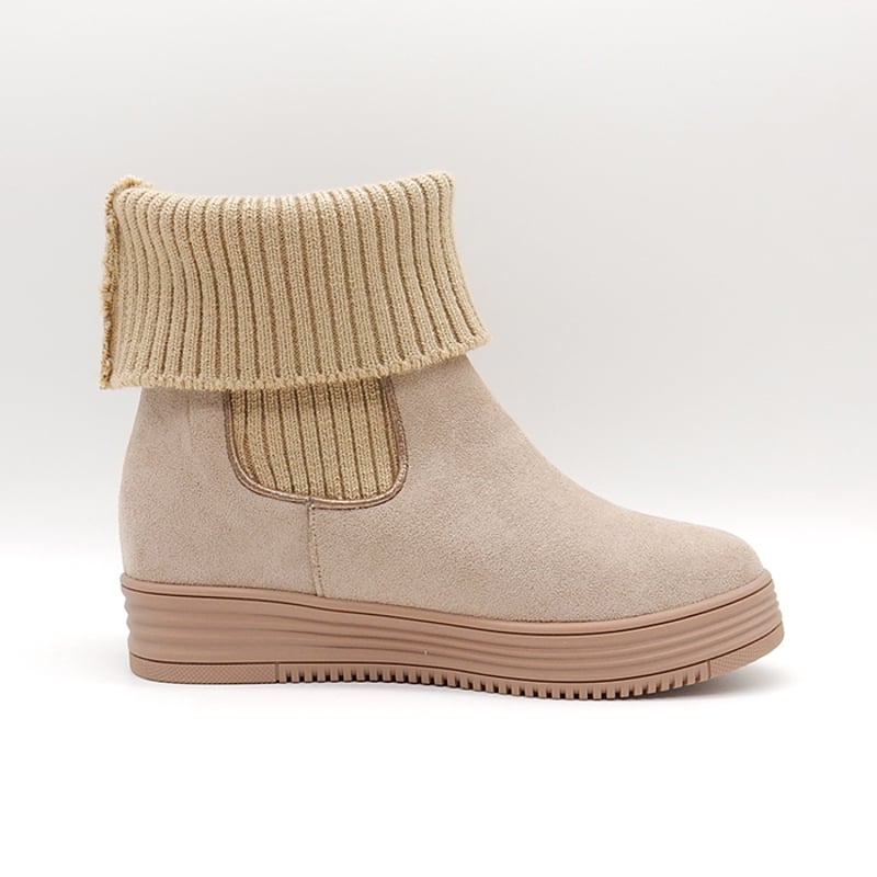 XJ7870 LIB KNIT INHEEL SHORT BOOTS | MUUM