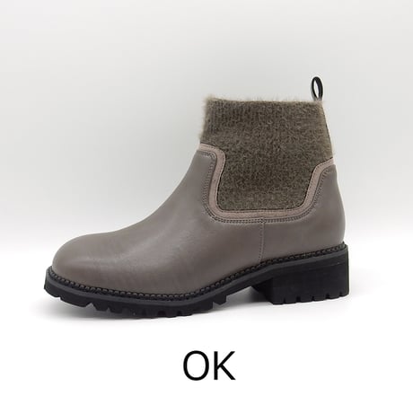 XJ4400  TANKSOLE MOHAIRKNIT SHORT BOOTS
