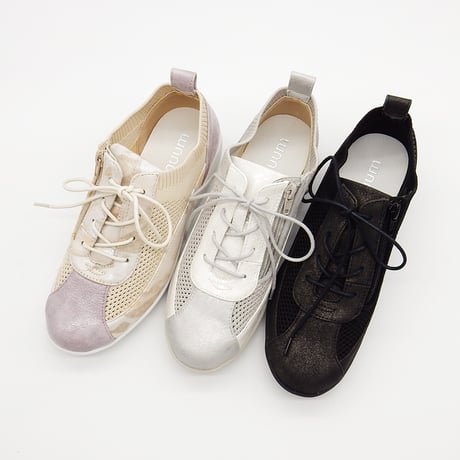 KNIT WEDGESOLE LACE-UP SHOES/685