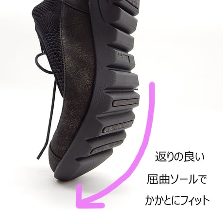 KNIT WEDGESOLE LACE-UP SHOES/685