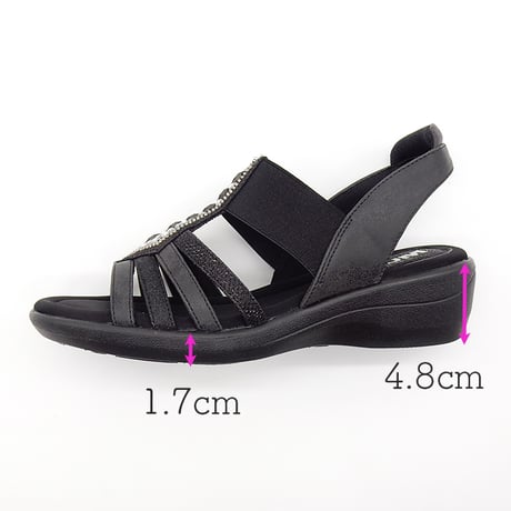 XJ6884 SQUARE BIJOU STRAP SANDALS