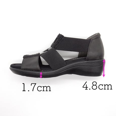 XJ6897  SQUARE BIJOU LUBBER SANDALS