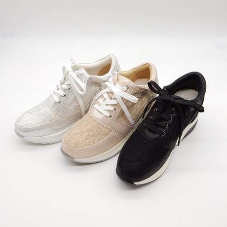 XJ152 TULLE LACE INHEEL SNEAKER
