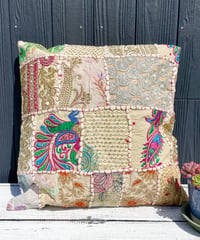 Antique dress patchwork cushion　　C