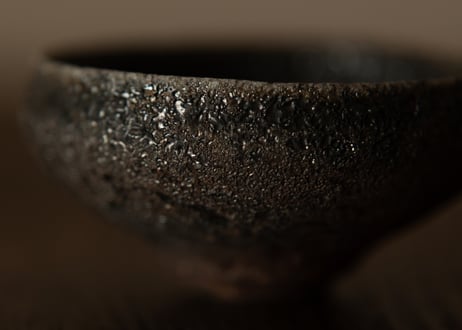 自然釉シボぐい呑　R7-26