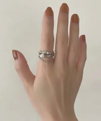 CHAIN PEARL RING