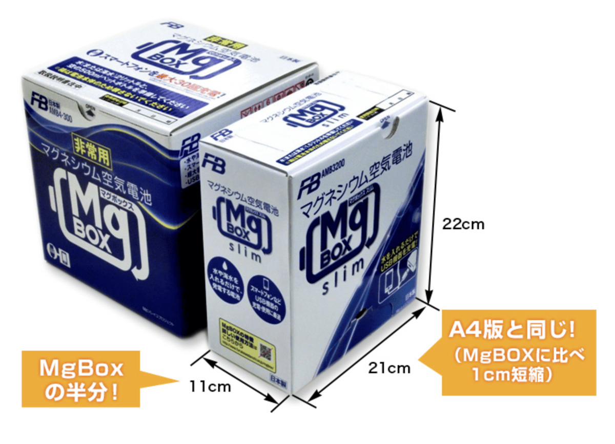 マグネシウム空気電池 MgBOX マグボックス　非常用　災害用　充電　モバイル マグネシウム空気電池 MgBOX マグボックス 非常用 災害用充電 【公式通販】