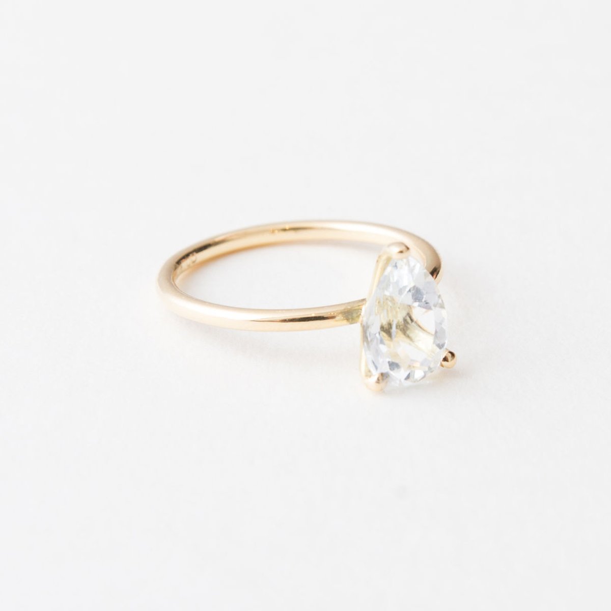 k10 ホワイトオパール ペアシェイプリング ペアシェイプのホワイトオパールリング ヴィンテージ ファイブ