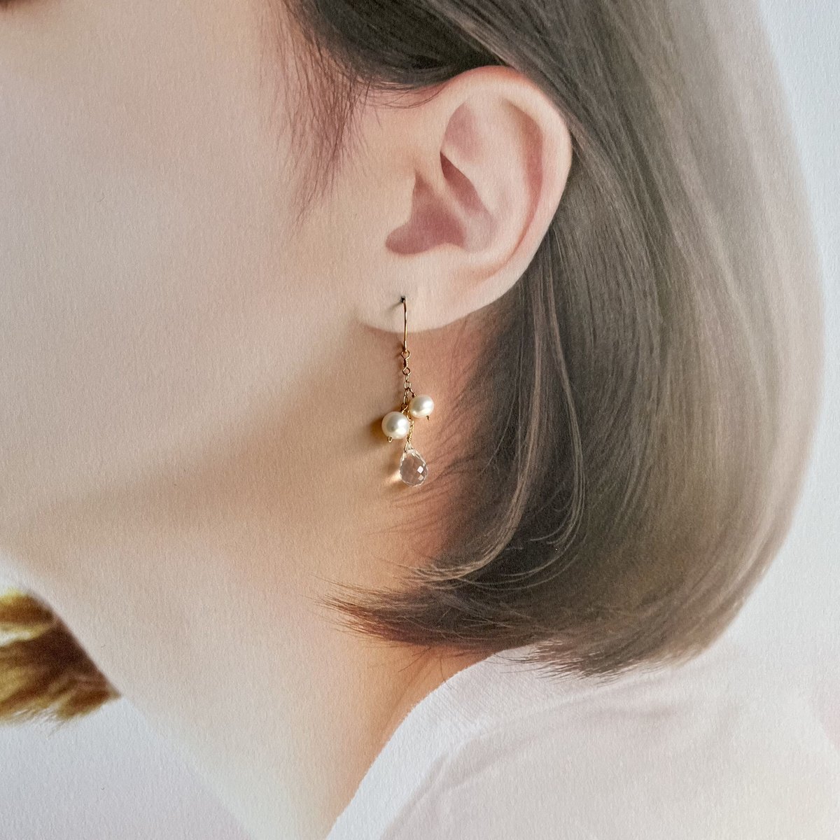 ジュリー ドロップ ピアス /イヤリング【K10】 | carob ジュリー ドロップ ピアス /イヤリング【K10】 | carob