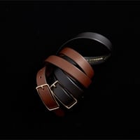 【 THE SHINZONE 】SLENDER LEATHER BELT d.brown