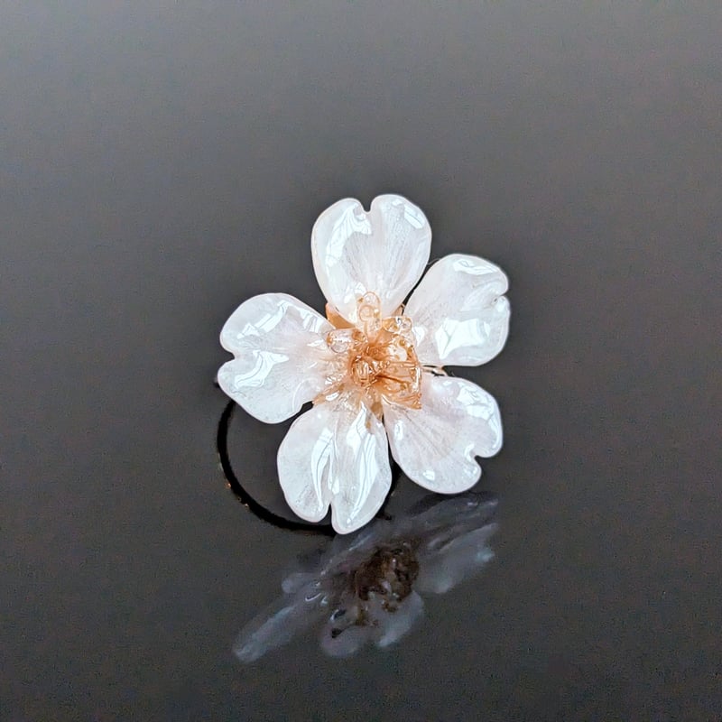 K14GF】【受注制作】Everpink. 本物の桜 厳選したお花で仕上げたリング