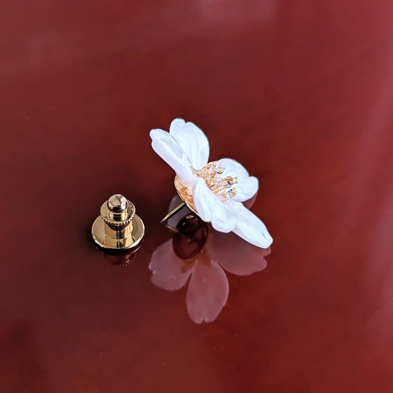 受注制作】Everpink Sakura. 本物のお花 桜のタックピン/ブローチ