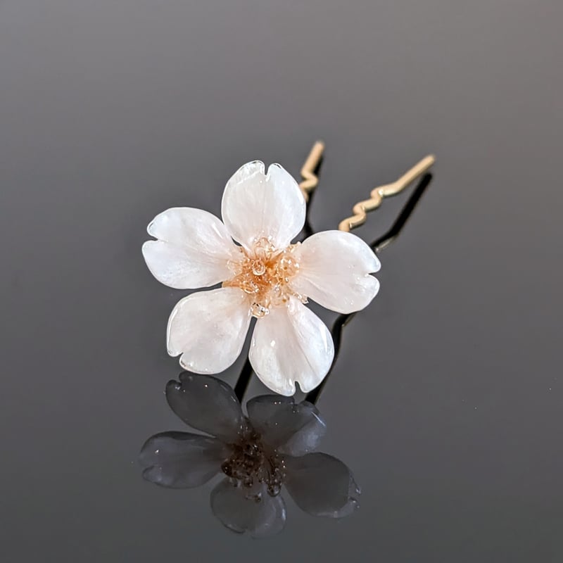 受注制作】Everpink Sakura. 本物のお花 厳選花で仕上げる桜の髪飾り