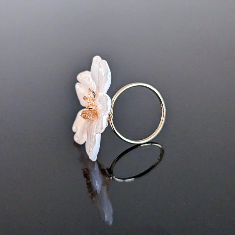 K14GF】【受注制作】Everpink. 本物の桜 厳選したお花で仕上げたリング