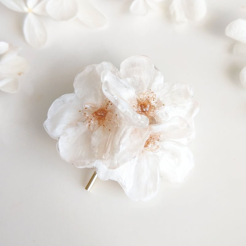 受注制作】Everpink Sakura. 本物のお花 満開桜のポニーフック/3