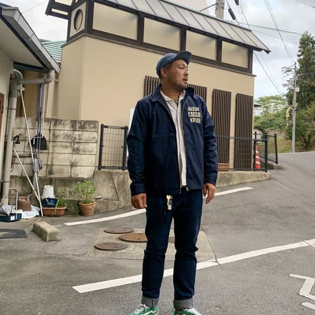 JUZUYAIHEIロゴ スウィングトップジャケット ネイビー