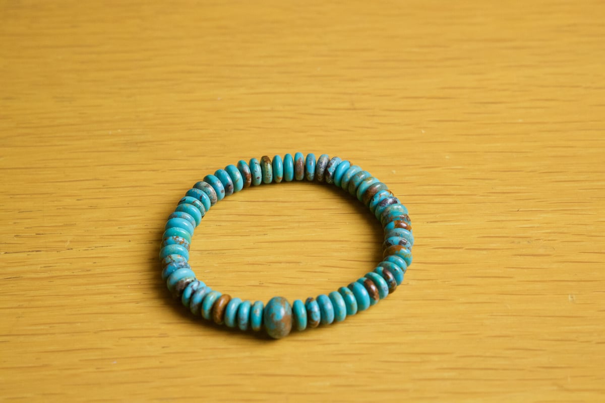 ブレスレット腕輪念珠 平玉54玉（天然トルコ石） | 数珠屋伊平
