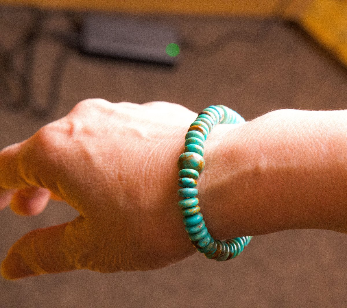 ブレスレット腕輪念珠 平玉54玉（天然トルコ石） | 数珠屋伊平