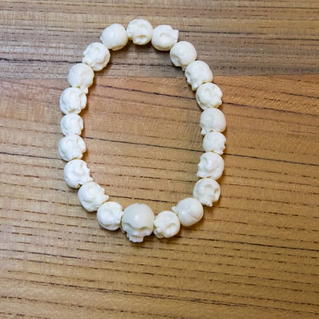 水牛骨「野ざらし」髑髏ブレスレット（腕輪念珠）