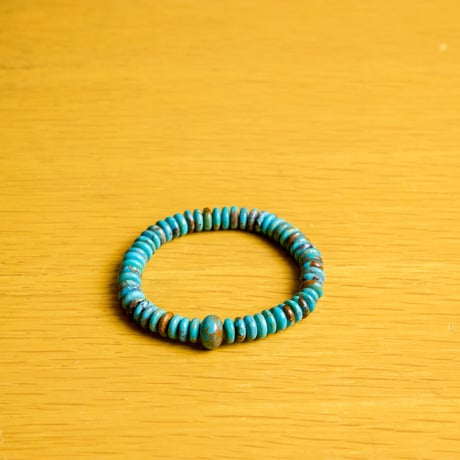 ブレスレット腕輪念珠　平玉54玉（天然トルコ石）