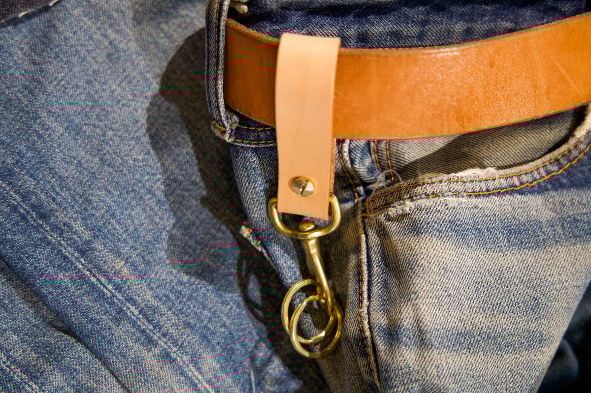 レザーベルトループ キーホルダー Leather Belt Loop Keychin