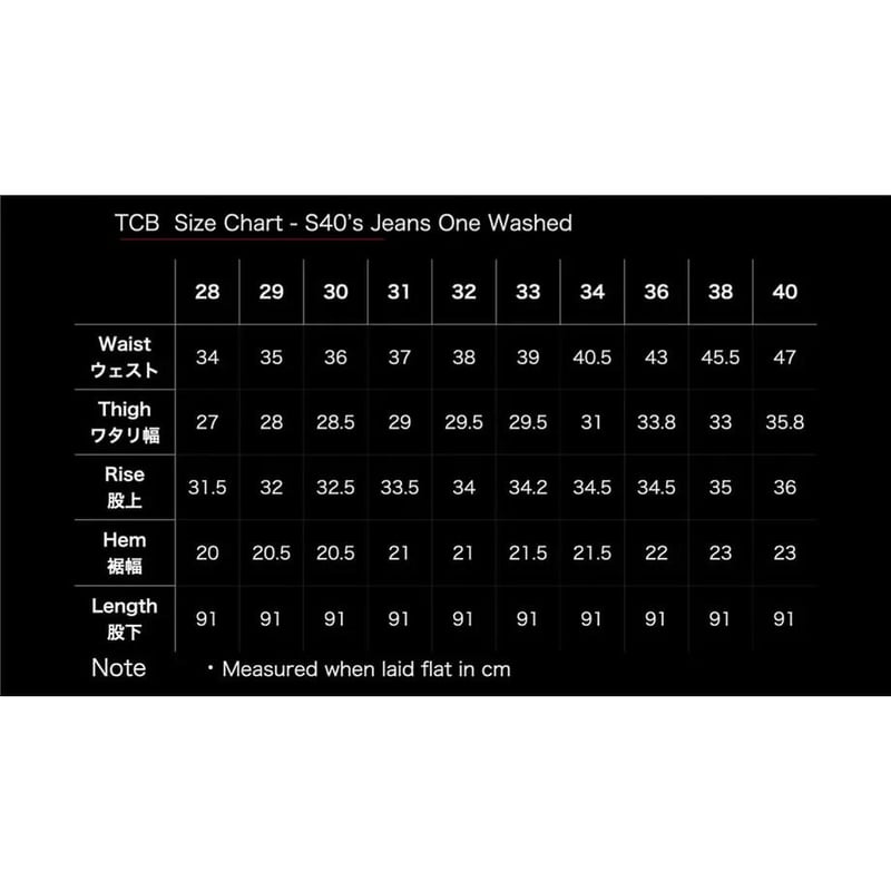 TCB JEANS S40s JEANS 赤タブラスト | 数珠屋伊平