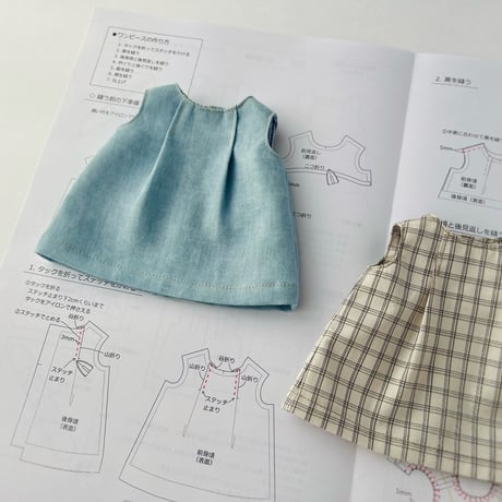 タックワンピース＆リボン【ダウンロードDollパターン】