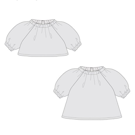 スモックブラウス&ワンピース【印刷済みDollパターン】