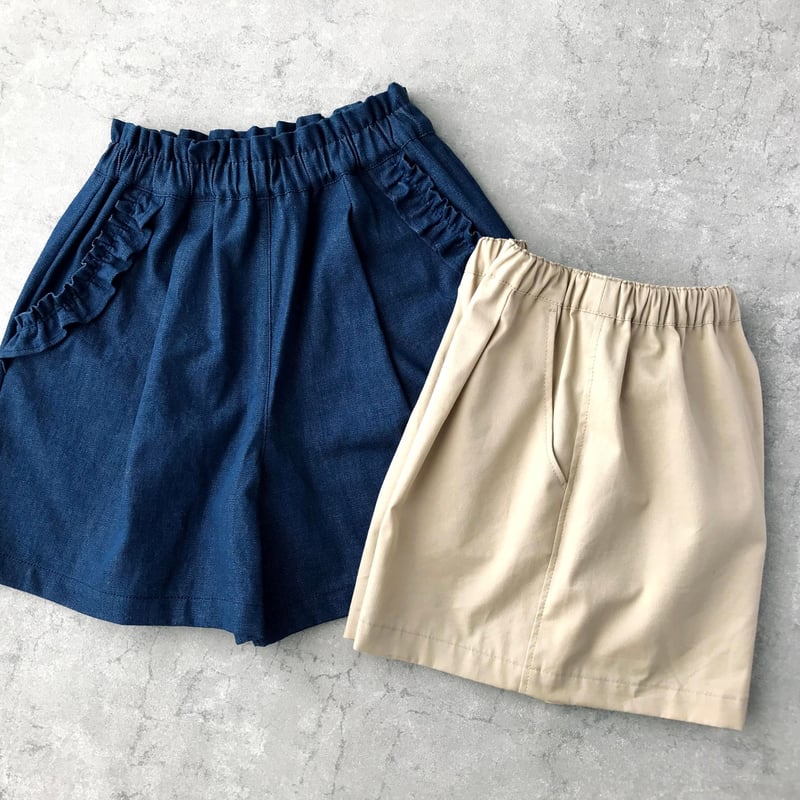 フリルポケットショートパンツ 130サイズ【ダウンロードKidsパターン