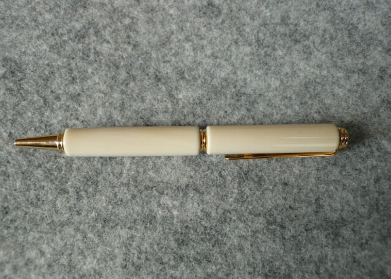 本象牙 ハンドメイド 文房具 ギフト 贈答 ビーディッドボールペン