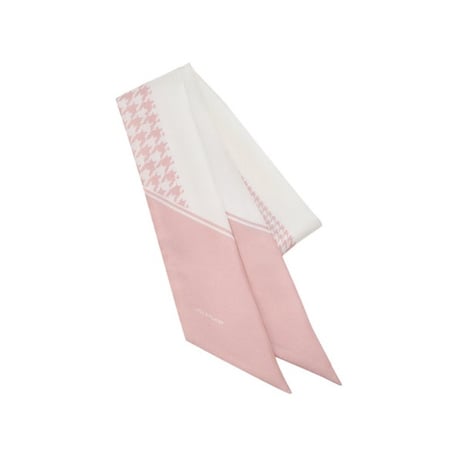 ジルスチュアート リボン シルク スカーフ ハウンドトゥース Pink JILL STUART スカーフ