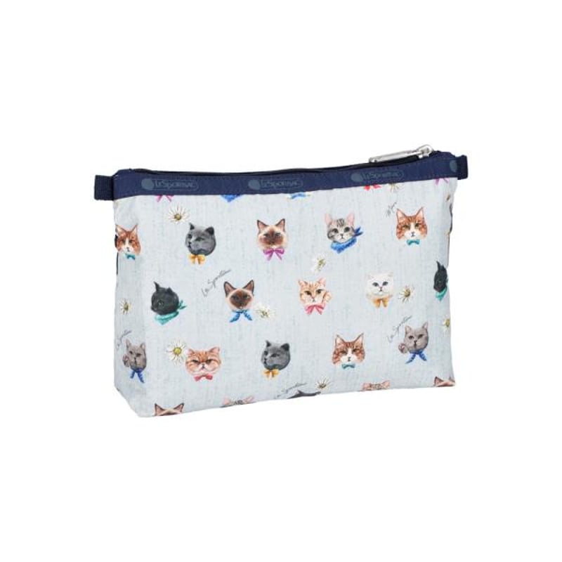 レスポートサック Cosmetic Clutch PLAYFUL CATS SKY BLUE