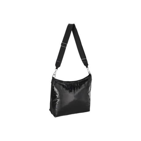 レスポートサック MEDIUM ZIP SHOULDER BAG BLACK SHINE 1014 M135 lesportsac ショルダーバッグ