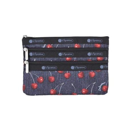 レスポートサック 3 ZIP COSMETIC POUCH CLASSICAL CHERRY 7158 HC98 lesportsac ポーチ