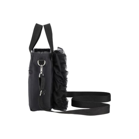 レスポートサック MINI NORTH/SOUTH TOTE BLACK LACE RUFFLE 1832 LD63 lesportsac ショルダーバッグ