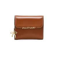 ジルスチュアート リボン チャーム 三つ折り ウォレット Brown JILL STUART 財布