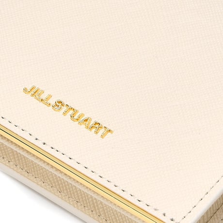 ジルスチュアート プティハート チャーム 二つ折り ウォレット Light Beige JILL STUART 財布