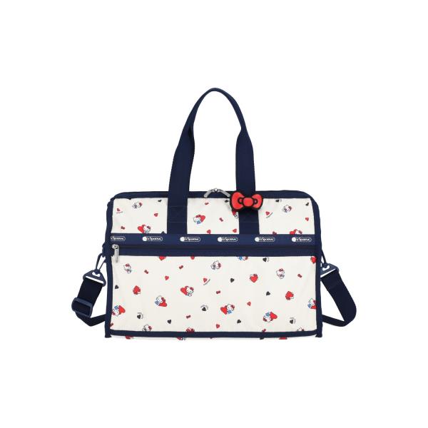 ✨新品 LeSportsac ×ハローキティ ボストンバッグ MED ポーチ付き レスポートサック ハローキティ DELUXE MED WEEKENDER HEART TO H