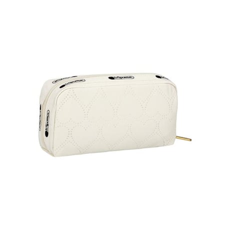 レスポートサック RECTANGULAR COSMETIC POUCH ECRU HEART DEBOSS 6511 HE64 lesportsac ポーチ
