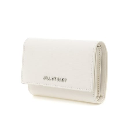 ジルスチュアート キー チャーム 三つ折り ウォレット Ivory JILL STUART 財布