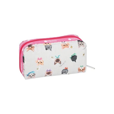 レスポートサック RECTANGULAR COSMETIC POUCH PLAYFUL CATS GRAY 6511 HG69 lesportsac ポーチ