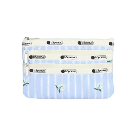 レスポートサック 3 ZIP COSMETIC POUCH JASMINE STRIPE 7158 HG28 lesportsac ポーチ